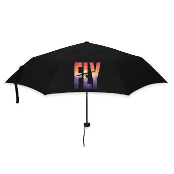Vol vers le coucher du soleil - Parapluie standard - noir - Devant