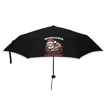 Christmas Sleep Shirt Christmas Sloth - Umbrella (small) - black - Front