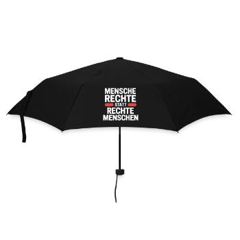 Menschenrechte statt rechte Menschen - Cool Pride  - Regenschirm (klein) - Schwarz - Vorne