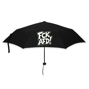 FCK AFD politisches Statement gegen Rechts - Regenschirm (klein) - Schwarz - Vorne