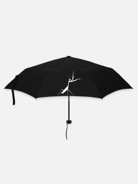 Praying mantis white - Umbrella (small) - black