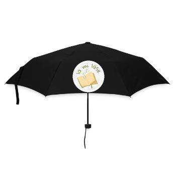 la mi läse - Regenschirm (klein) - Schwarz - Vorne