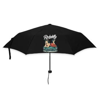 Cadeau rétro pin-up de voiture vintage rockabilly - Parapluie standard - noir - Devant