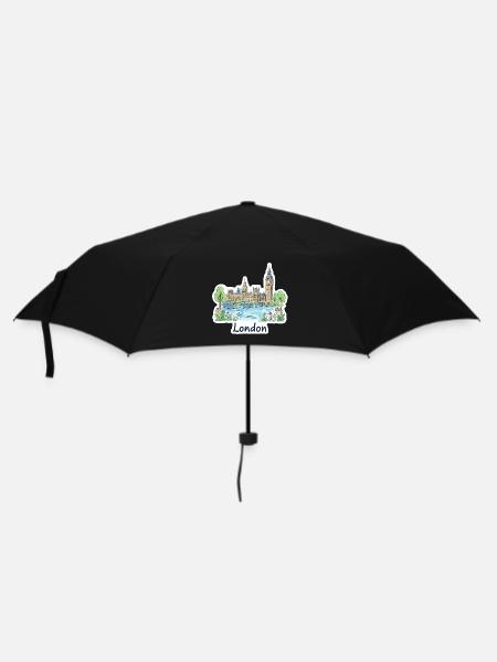 London Skyline Big Ben Parliament Bridge Art - Umbrella (small) - black