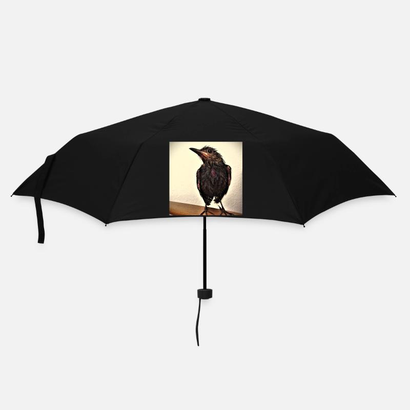 Frisch gebadet... - Regenschirm (klein) - Schwarz