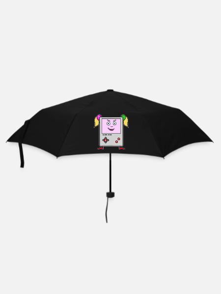 Game Girl – Retro Cartoon Console - Umbrella (small) - black