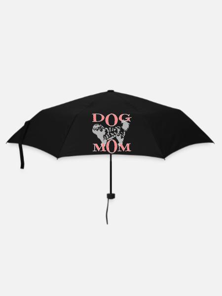 Hund mit Text - Regenschirm (klein) - Schwarz