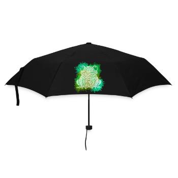 Zentangle Frog - Umbrella (small) - black - Front