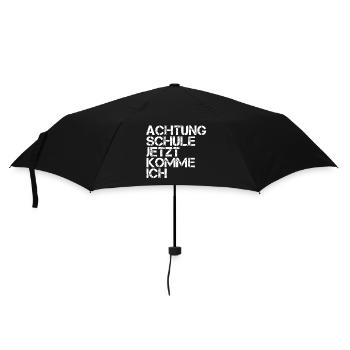 Attention school, here I come - Umbrella (small) - black - Front