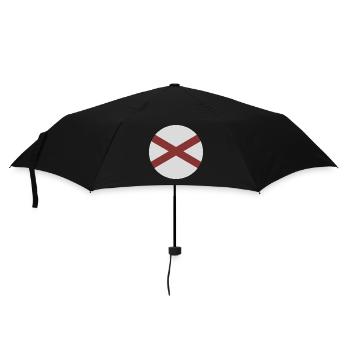 Alabama round flag - Umbrella (small) - black - Front