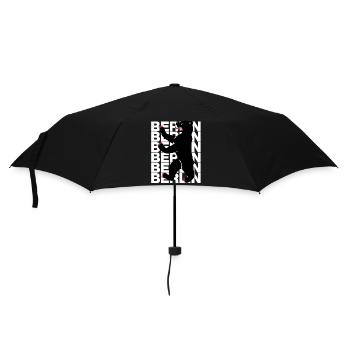 BERLINER BÄR POWER! BERLINLIEBE HAUPTSTADT - Regenschirm (klein) - Schwarz - Vorne