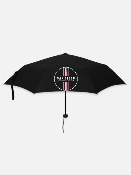 San Diego Koordinaten - Regenschirm (klein) - Schwarz