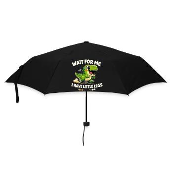Warte auf mich - ich habe kurze Beine lustig - Regenschirm (klein) - Schwarz - Vorne
