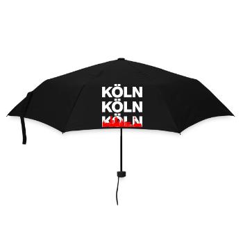 KÖLN SKYLINE – DOMSTADT PRIDE! KÖLLE MING HÄTZ - Regenschirm (klein) - Schwarz - Vorne