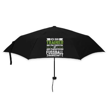 Ich bin Trainer einer verrückten Fußballmannschaft - Regenschirm (klein) - Schwarz - Vorne