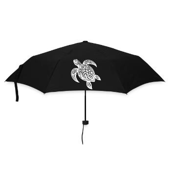 Tribal Turtle Mystical Nature and Geometry - Umbrella (small) - black - Front