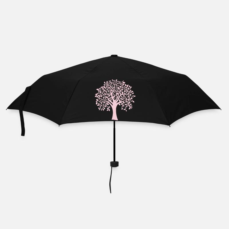 Icon Pink Jumbo Tree Print Silhouette - Regenschirm (klein) - Schwarz