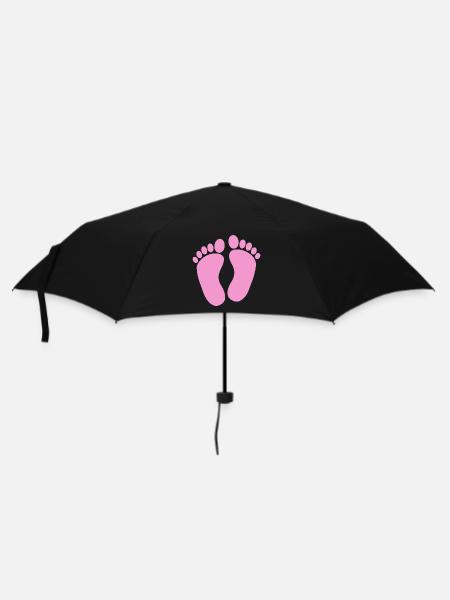 Babyfüße - Regenschirm (klein) - Schwarz