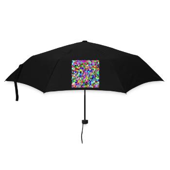 Colorful Squares - Umbrella (small) - black - Front