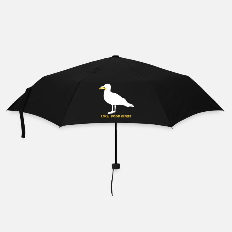Lokaler Food-Experte Seemöwe - Weiß - Regenschirm (klein) - Schwarz