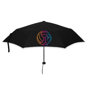Volleyball Ball - Regenschirm (klein) - Schwarz - Vorne