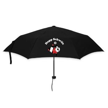 Hopp Schwiiz Football Panda - Umbrella (small) - black - Front