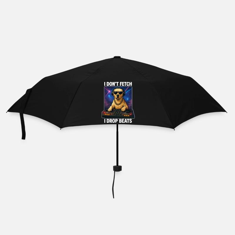 Labrador DJ: I Don't Fetch, I Drop Beats! - Umbrella (small) - black