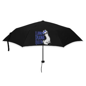 Llama Drama Queen Cool Sunglasses Sitting Funny - Umbrella (small) - black - Front