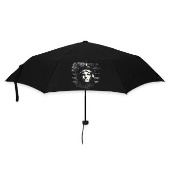 Statue de la Liberté avec drapeau américain - Parapluie standard - noir - Devant
