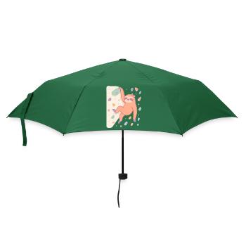 Boulder-Faultier für Frauen und Kletterfans - Regenschirm (klein) - Flaschengrün - Vorne