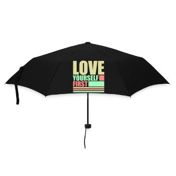 Love Yourself First Self-Love Self-Care - Umbrella (small) - black - Front
