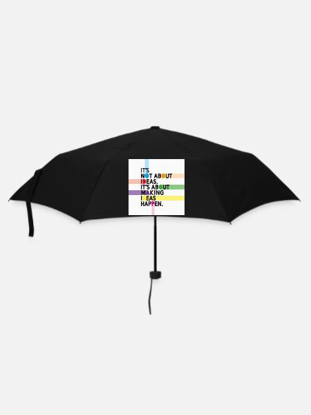 Make Ideas Happen – Kreativer Motivationsspruch - Regenschirm (klein) - Schwarz
