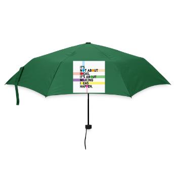 Fais concrétiser les idées – Slogan motivant créatif - Parapluie standard - vert bouteille - Devant