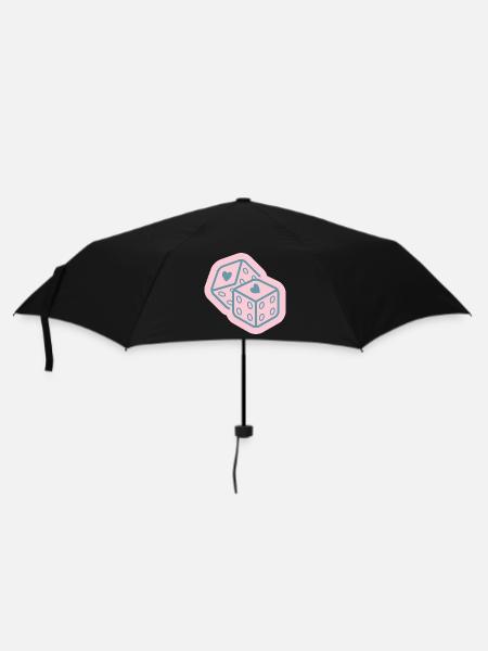 Heart Dice Design - Umbrella (small) - black