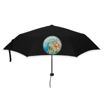 Sorrento Italy Mediterranean Paradise Travel Art - Umbrella (small) - black - Front