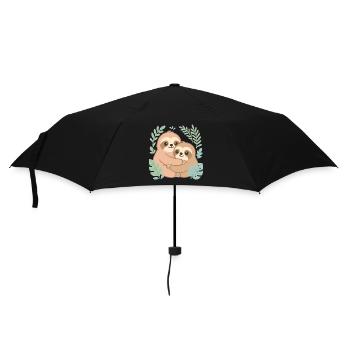 Cuddling sloths in the jungle - Umbrella (small) - black - Front