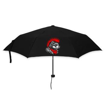 Punk Ferret – rebellischer Stil mit einer Kralle - Regenschirm (klein) - Schwarz - Vorne