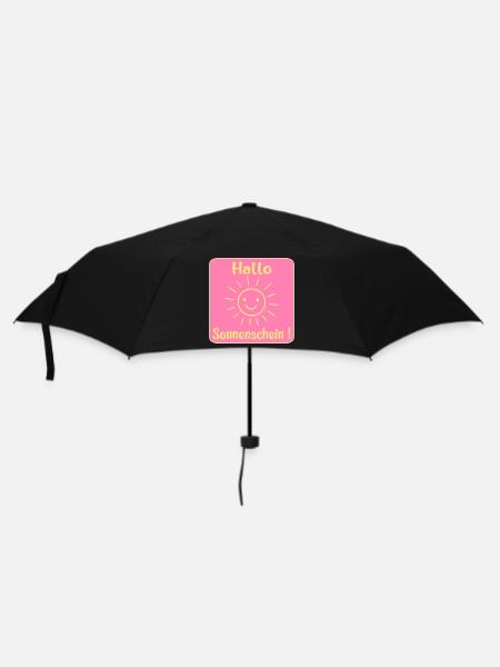 Hallo Sonnenschein - Regenschirm (klein) - Schwarz