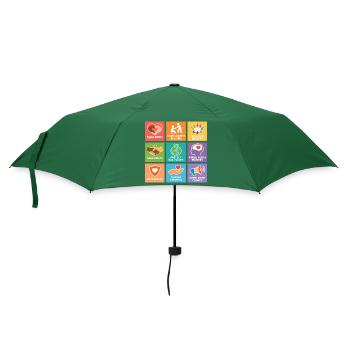 Menschenrechte Gleichheit Inklusion Statement - Regenschirm (klein) - Flaschengrün - Vorne