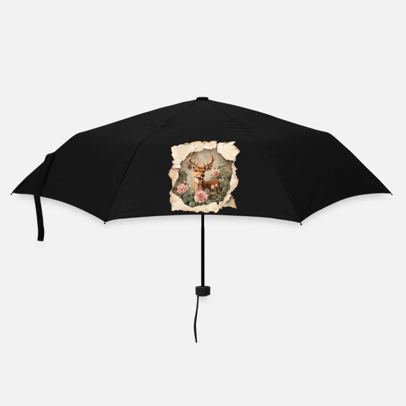 Deer Vintage - Umbrella (small) - black