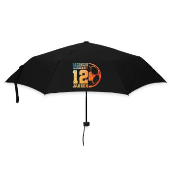 12e anniversaire 12 ans Football des enfants - Parapluie standard - noir - Devant