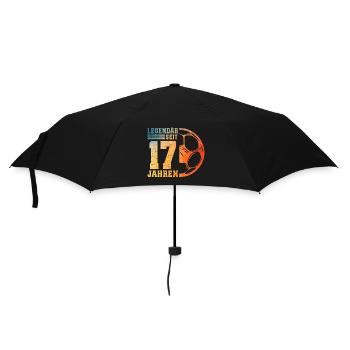 17. Geburtstag Fußball 17 Jahre Junge Jungs - Regenschirm (klein) - Schwarz - Vorne