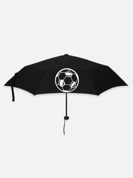 Soccer Fußball - Regenschirm (klein) - Schwarz