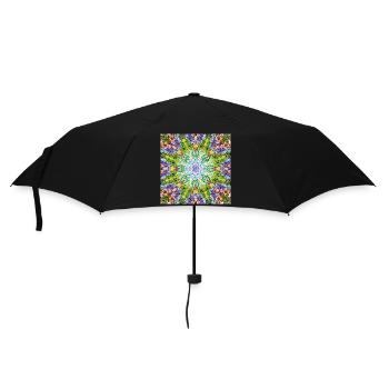 Kaleidoscope Flower Mandala - Umbrella (small) - black - Front