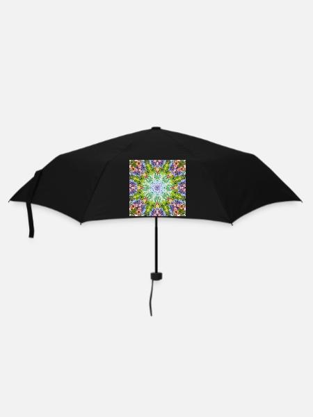 Kaleidoscope Flower Mandala - Umbrella (small) - black
