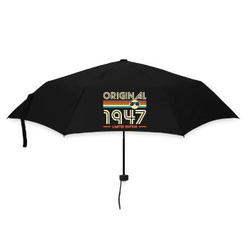 Originales Retro-T-Shirt von 1947 - Regenschirm (klein) - Schwarz - Vorne
