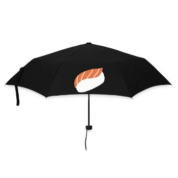 Illustration minimale de Nigiri au saumon - Parapluie standard - noir - Devant