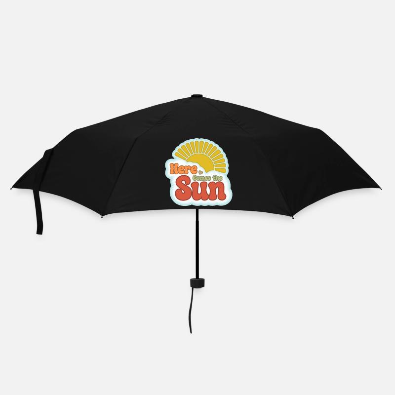 Here Comes the Sun – 60er Jahre Retro - Regenschirm (klein) - Schwarz