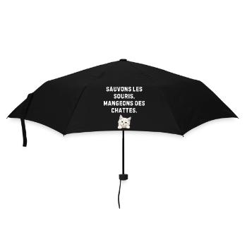 Sauvez les souris – humour chat drôle - Parapluie standard - noir - Devant