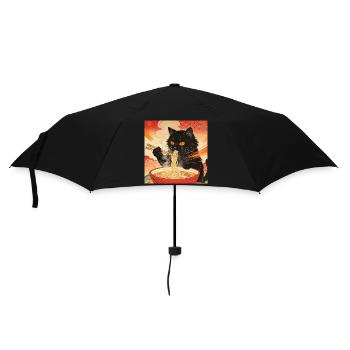 Chat mignon Ramen nouilles Japon Vague Cadeau - Parapluie standard - noir - Devant